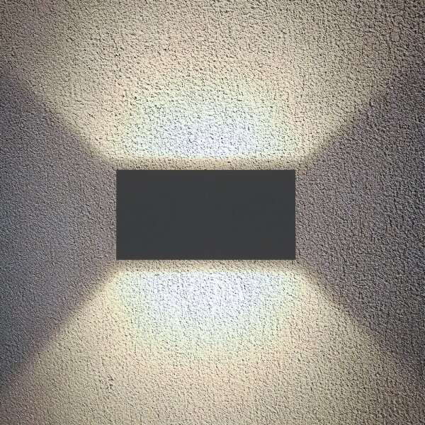 Brilagi - Aplică de perete LED pentru exterior DOUBLE CUBE LED/12W/230V antracit IP65
