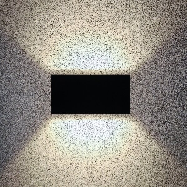 Brilagi - Aplică de perete LED pentru exterior DOUBLE CUBE LED/12W/230V neagră IP65