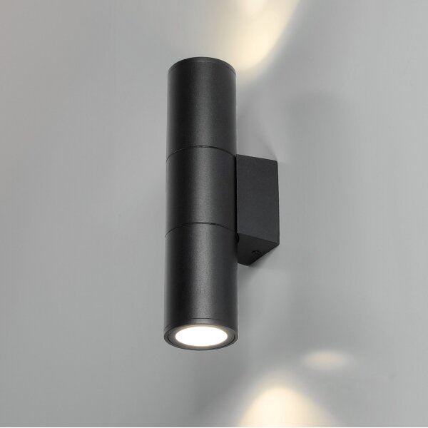 Aplică de exterior 2xGU10/35W/230V IP54 negru rotund