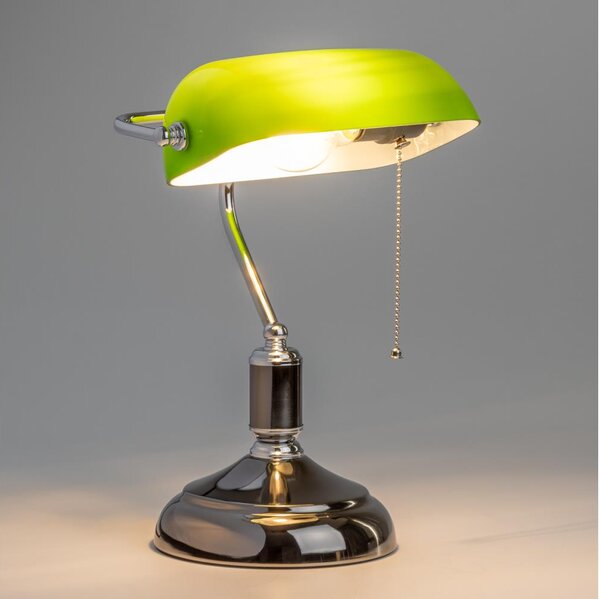 Brilagi - Lampă de birou BANK OFFICE 1xE27/60W/230V negru/argintiu/verde