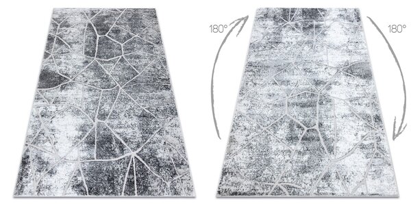 Covor MEFE modern 2783 Marmură - structural două niveluri de lână gri