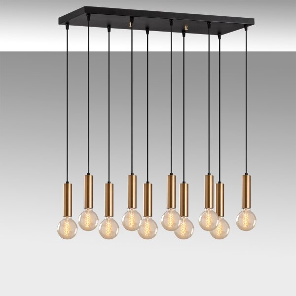 Candelabru TEMPO pe cablu, 10 x E27, 40 W, 230 V, auriu