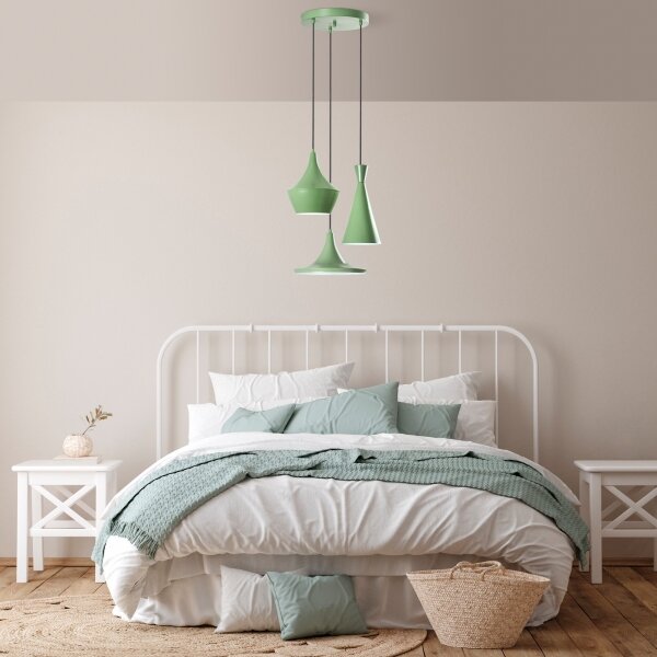 Lustră pe cablu TOM, 3x E27, 40W, 230V, verde