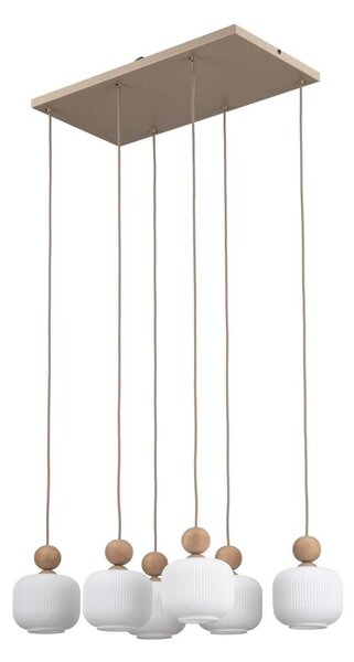 Candelabru suspendat pe cablu BALLO, 6xE14/10W/230V, bej