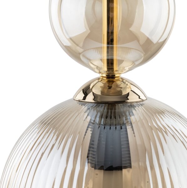 Pendul pe cablu SOPHIA 1xE14/10W/230V negru/bej fumuriu