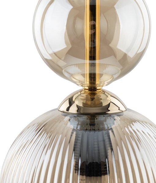 Pendul pe cablu SOPHIA 1xE14/10W/230V negru/bej fumuriu