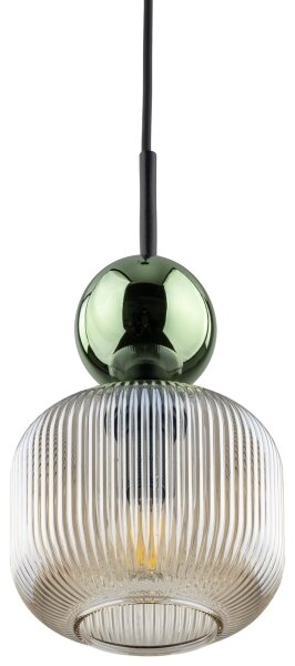 Pendul cu cablu SOPHIA 1xE14/10W/230V negru/verde/bej fumuriu