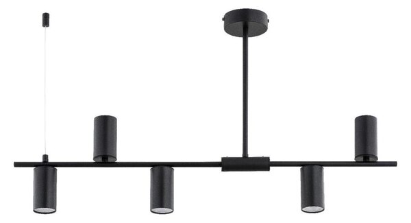 Lustră pe tijă URANOS 5xGU10/10W/230V negru