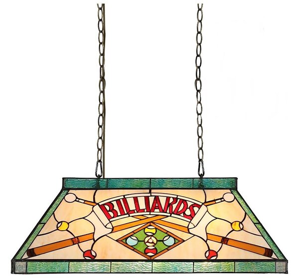 Prezent 1715 - Candelabru suspendat cu lanț TIFFANY BILLIARD 3xE27/60W/230V