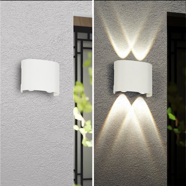 Brilagi - Aplica LED de exterior FLAREBOX, 4W, 230V, albă, IP65