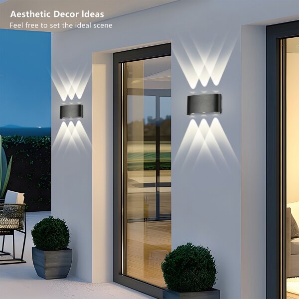 Brilagi - Aplică LED de exterior FLAREBOX, 6W, 230V, neagră, IP65