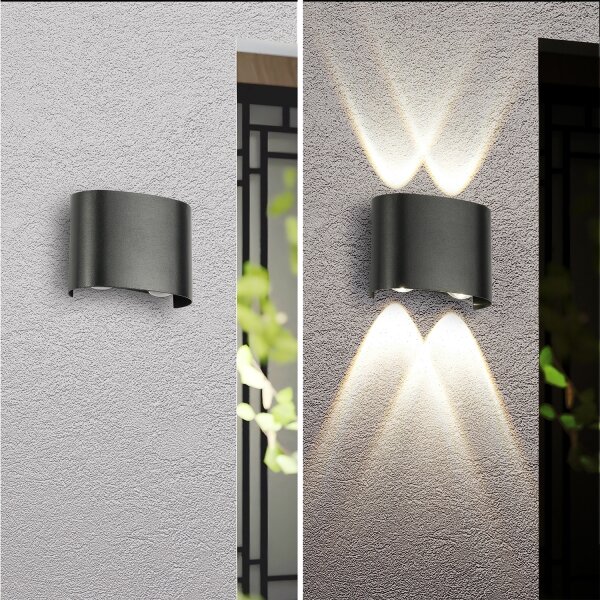 Brilagi - Aplica de exterior FLAREBOX LED/4W/230V neagră IP65