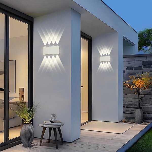 Brilagi - Aplica LED de exterior FLAREBOX, 8W, 230V, alb, IP65