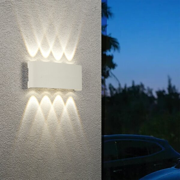Brilagi - Aplica LED de exterior FLAREBOX, 8W, 230V, alb, IP65