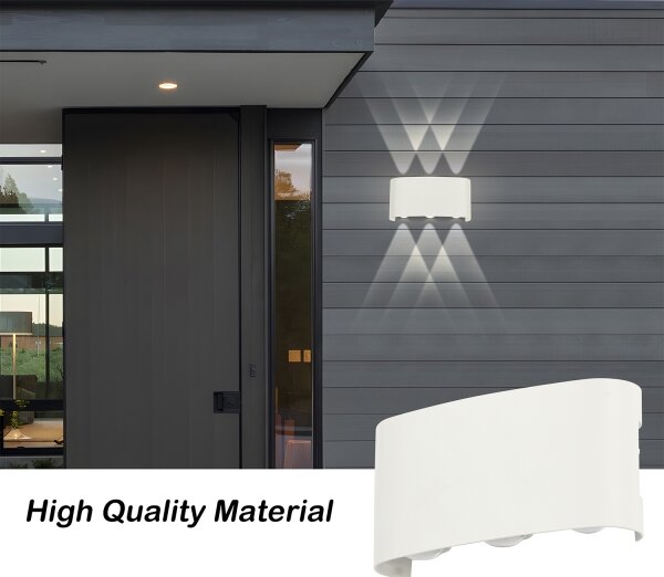 Brilagi - Aplică LED de exterior FLAREBOX, 6W, 230V, alb, IP65