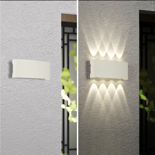 Brilagi - Aplica LED de exterior FLAREBOX, 8W, 230V, alb, IP65