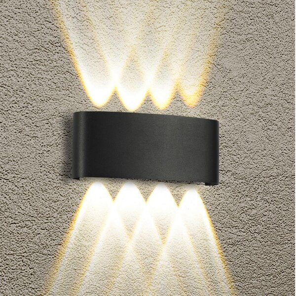Brilagi - Aplica LED de exterior FLAREBOX LED/8W/230V negru IP65