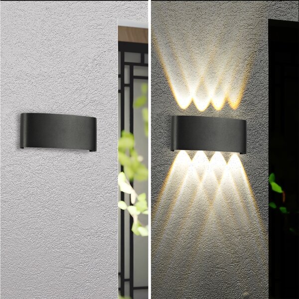 Brilagi - Aplica LED de exterior FLAREBOX LED/8W/230V negru IP65