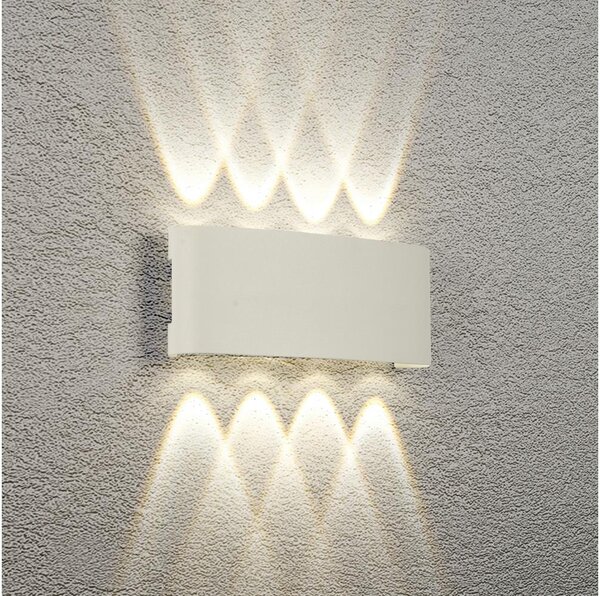 Brilagi - Aplica LED de exterior FLAREBOX, 8W, 230V, alb, IP65