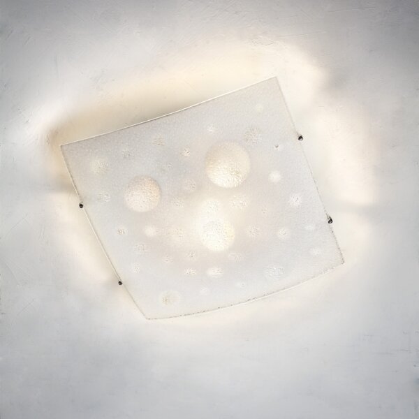 Redo 05-905 - Plafonieră ISIDE 2xE27/42W/230V, 39x39 cm, transparentă