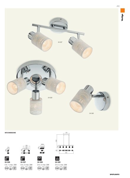 Redo VERTIGO 04-509 – lustră suspendată pe cablu, 5 x E14, max. 28 W, 230 V, crom lucios/alb