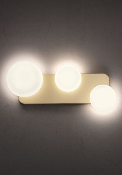 Aplica de perete Redo LUMIEN 01-2472, 3x G9, 10 W, 230 V, auriu/alb