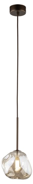 Pendul pe cablu LAVA 1xG9/8W/230V bronz/bej fumuriu