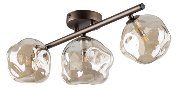 Lustră aplicată LAVA 3xG9/8W/230V bronz/bej fumuriu