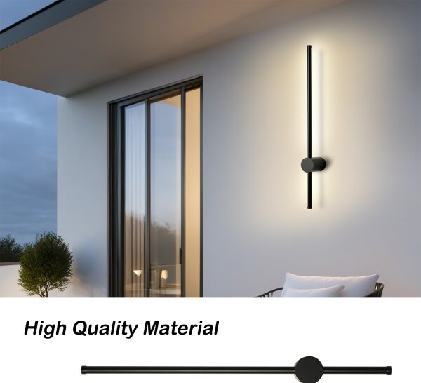 Brilagi - Aplică de perete pentru exterior AURA LED/12W/230V 4000K IP54 negru