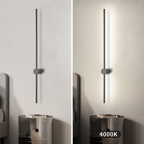 Brilagi - Aplica de perete pentru exterior AURA LED/20W/230V 4000K IP54 antracit