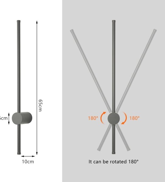 Brilagi - Aplică LED de exterior AURA, 12W, 230V, 4000K, IP54, antracit