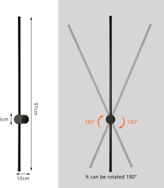 Brilagi - Aplica LED de exterior AURA LED/20W/230V 3000K IP54 negru