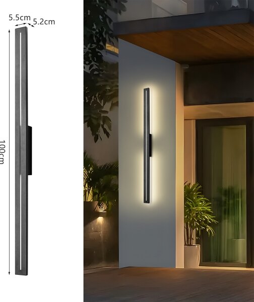 Brilagi - Aplică de perete LED pentru exterior LINEO LED/24W/230V 4000K IP65 neagră