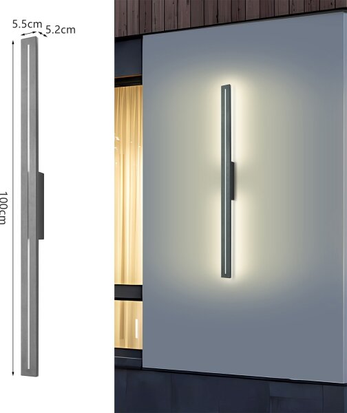 Brilagi - Aplică LED de exterior LINEO LED/24W/230V 3000K IP65 antracit