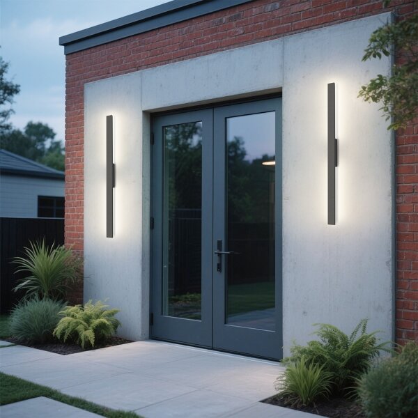 Brilagi - Aplică LED de exterior LUNA, 24W, 230V, 3000K, IP65, antracit