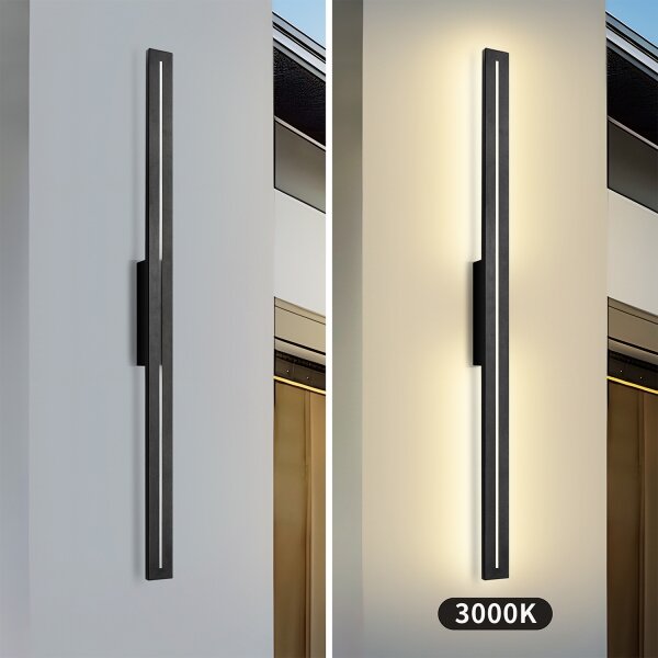 Brilagi - Aplică LED de exterior LINEO LED/24W/230V 3000K IP65 negru