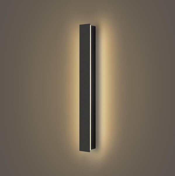 Brilagi - Aplica LED exterior LINEAR, 12W, 230V, 3000K, IP65, negru