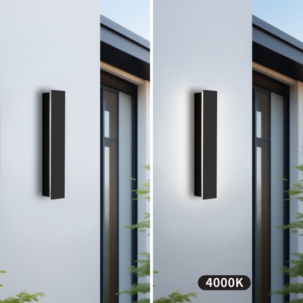 Brilagi - Aplica de exterior LINEAR LED, 8W, 230V, 4000K, IP65, negru