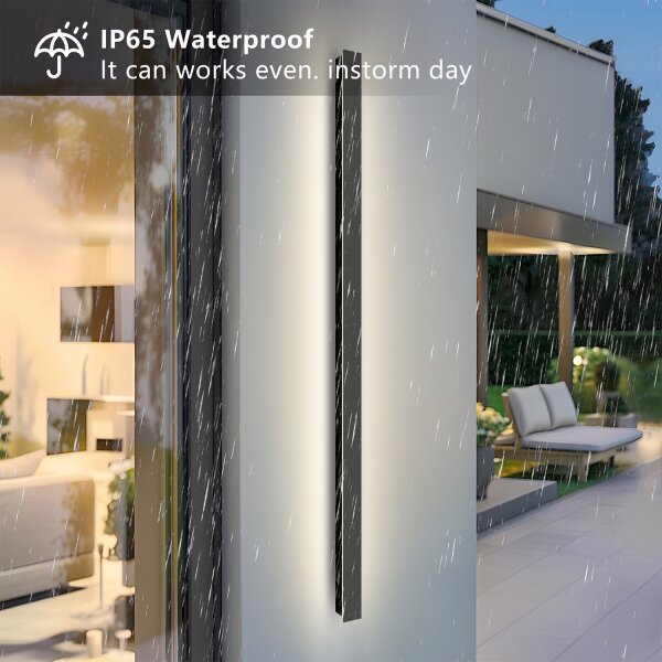 Brilagi - Aplică LED de exterior LINEAR, 32W, 230V, 4000K, IP65, neagră