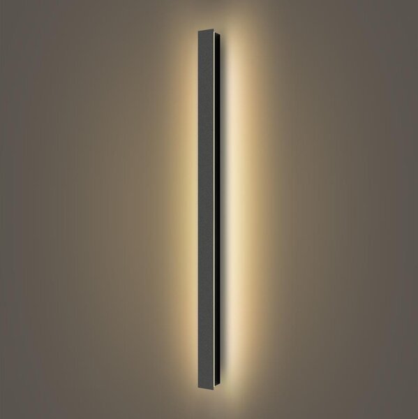 Brilagi - Aplica LED de perete pentru exterior LINEAR, 22W, 230V, 3000K, IP65, negru