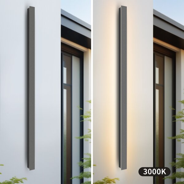 Brilagi - Aplica LED de exterior LINEAR, 32 W, 230 V, 3000 K, IP65, antracit