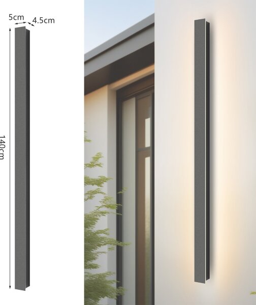 Brilagi - Aplica LED de exterior LINEAR, 32 W, 230 V, 3000 K, IP65, antracit