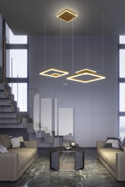 Redo 01-2615 - Lustră LED dimmabilă suspendată pe cablu SIGUA LED/137W/230V CRI 90, auriu