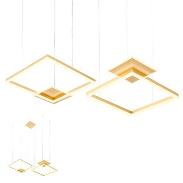 Redo 01-2615 - Lustră LED dimmabilă suspendată pe cablu SIGUA LED/137W/230V CRI 90, auriu