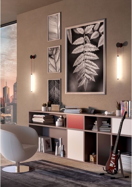 Redo 01-3302 - Lampă LED de perete dimmabilă SWING, 9W, 230V, 3000/4000K, CRI 90, neagră