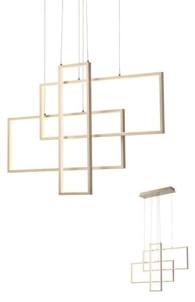 Redo 01-2314 - Lustră LED dimabilă suspendată pe cablu PLANA, LED/60W/230V, auriu