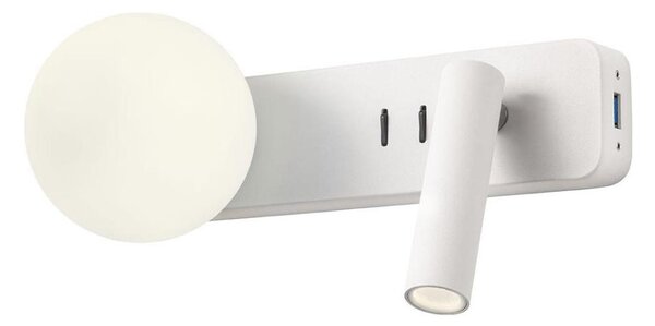 Redo 01-2991 - Aplica de perete LED OASIS LED/3W/230V+1xG9/10W USB CRI 90 alb