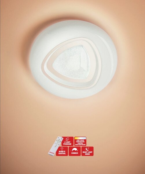 Redo 05-919 - Plafonieră LED dimerizabilă GALAX LED/48W/230V, albă + telecomandă