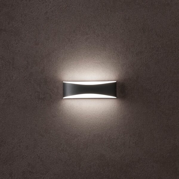 Redo 90126 - Aplică LED de perete pentru exterior AXEL, 7W, 230V, 3000K, IP65, antracit