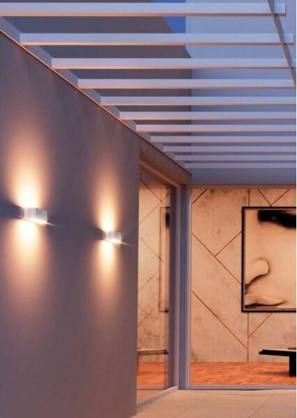 Redo 90095 - Aplică de perete pentru exterior PLANIT, LED 10W, 230V, 3000K, IP54, alb